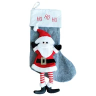 Ozdoby bożonarodzeniowe - Skarpeta świąteczna mikołaj 3D 48cm - miniaturka - grafika 1