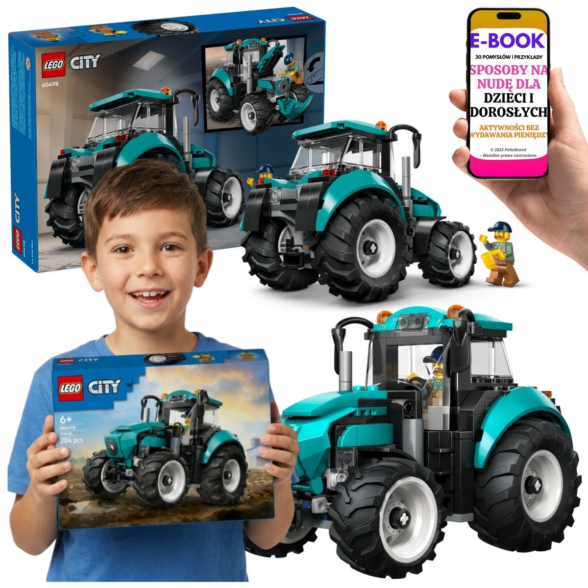 LEGO CITY FARMA 60498 Traktor Rolniczy LEGO Dla Dziecka 6 7 8 Lat + E-BOOK-3