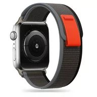 Akcesoria do smartwatchy - Pasek Nylon do Apple Watch 4 / 5 / 6 / 7 / 8 / SE / Ultra (42 / 44 / 45 / 49 mm) Black/Orange - miniaturka - grafika 1