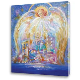 Obraz religijny na płótnie Anioł Stróż - Ikony i obrazy sakralne - miniaturka - grafika 1