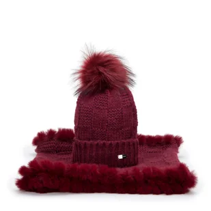 Damski komplet zimowy ze sztucznym futerkiem - Czapki damskie - miniaturka - grafika 1