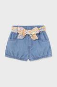 Spodnie i spodenki dla dziewczynek - Mayoral szorty niemowlęce kolor niebieski gładkie - miniaturka - grafika 1