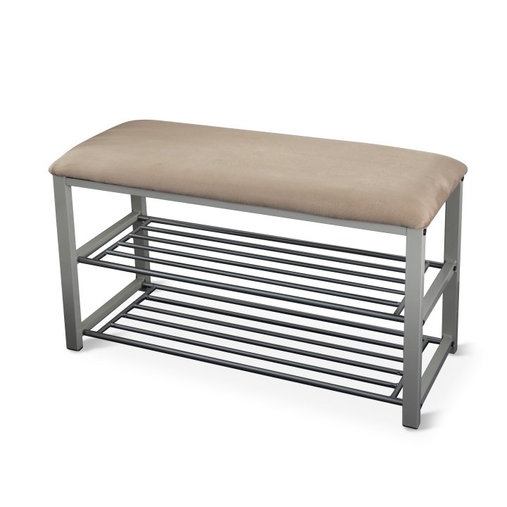 Kondela Stojak na buty z ławką Langella - beż/szary