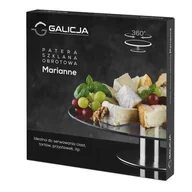 Tace i patery - Patera obrotowa Marianne 28 cm szklana z metalową stopką - miniaturka - grafika 1