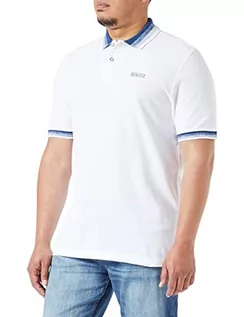 Koszule męskie - bugatti Męska koszula polo, 8150-35040, biała-10, regularna, biały-10, S - grafika 1