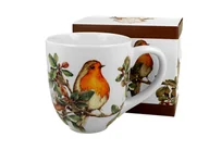 Kubki - Kubek do kawy i herbaty porcelanowy DUO RUDZIKI 1000 ml - miniaturka - grafika 1