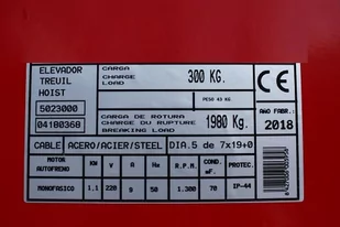 DESDEA Wciągarka elektryczna 300 kg / 30m - do wyboru ramię i mocowanie do rusztowania 08126406 - Wciągarki - miniaturka - grafika 4