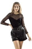 Bluzki damskie - Eldar Elegancka Bluzka Donna - Czarna Xl - miniaturka - grafika 1