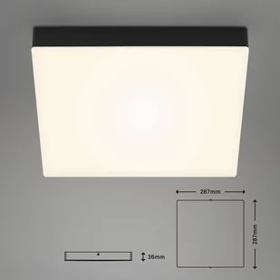 Sufitowa LED Flame, 3 000 K, 28,7x28,7cm, czarna - Lampy sufitowe - miniaturka - grafika 3