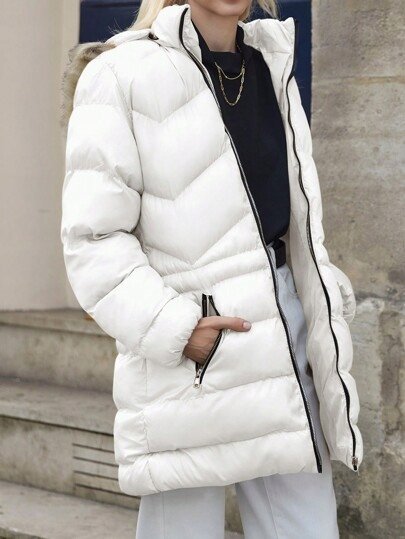 SHEIN DAMSKA KURTKA ZIMOWA PUCHOWA KLASYK M ŁUA