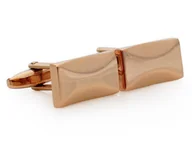 Spinki do mankietów i krawatów - Prostokątne spinki do mankietów w kolorze różowego złota A328 - miniaturka - grafika 1