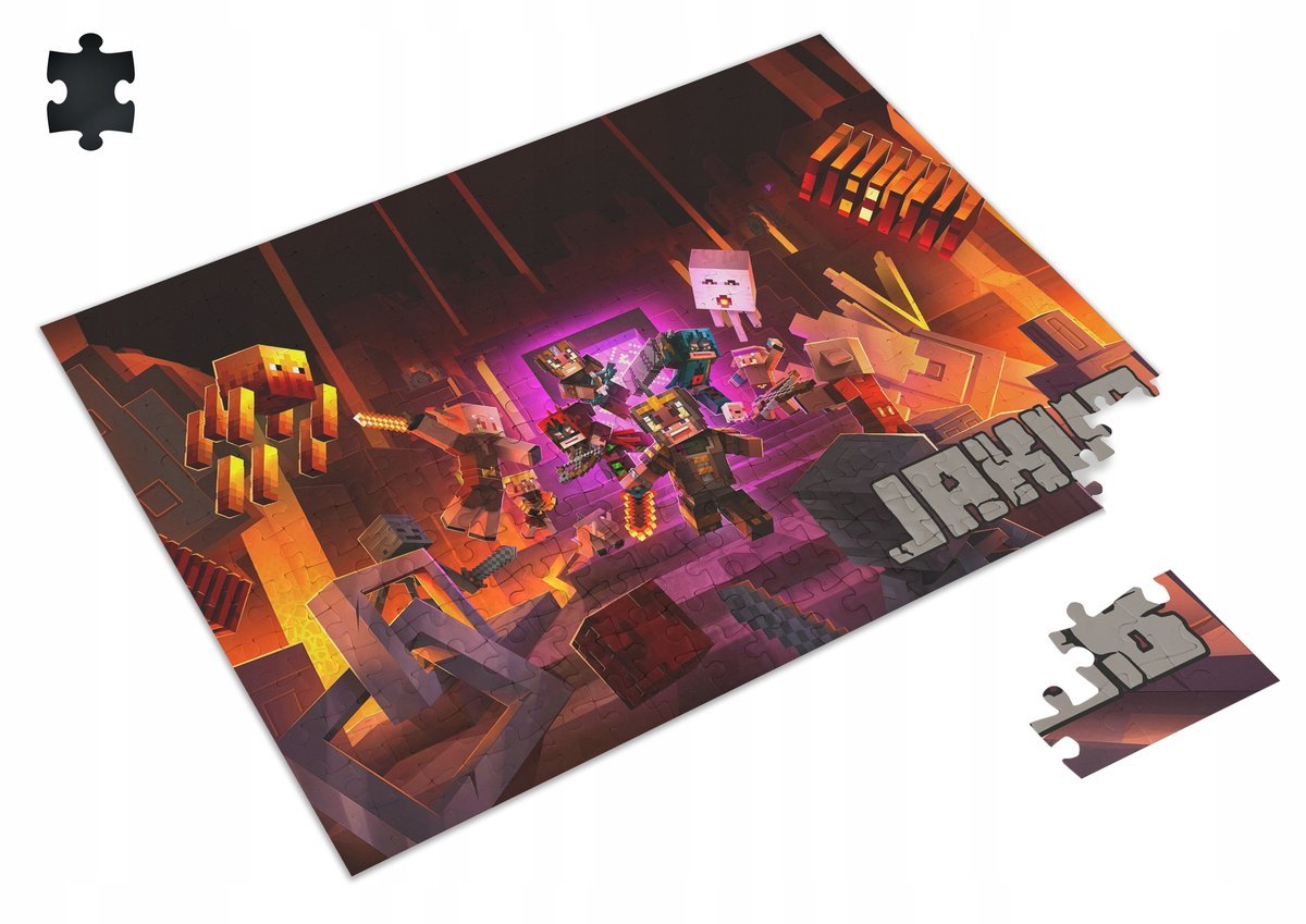 PUZZLE Minecraft Gra + IMIĘ Pudełko 252 el. #7