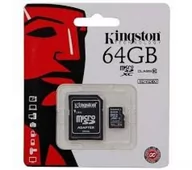 Karty pamięci - Karta pamięci Kingston microSDXC 64GB class 10 + adapter - miniaturka - grafika 1