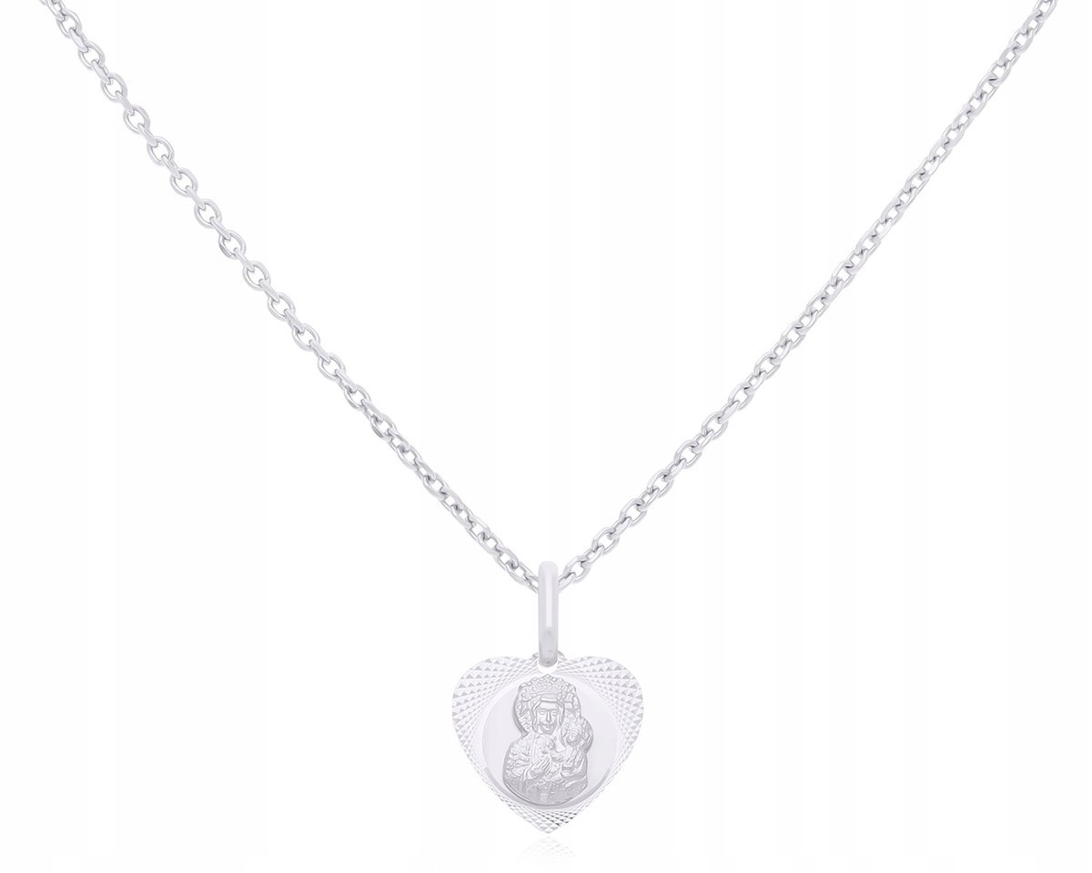 Łańcuszek Srebrny z Medalikiem Matka Boska Częstochowska 925 + Grawer 50 cm