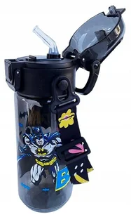 BUTELKA na wodę BATMAN BIDON dla chłopca dziecka z ustnikiem BLOKADA 450ml - Bidony dla dzieci - miniaturka - grafika 1