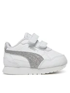 Buty dla dziewczynek - Puma Sneakersy St Runner V4 Sl Glitter V Inf 401592 01 Biały - miniaturka - grafika 1