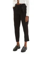 Spodnie damskie - Tom Tailor Denim Spodnie materiałowe 1035436 Czarny - miniaturka - grafika 1