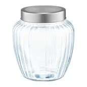 Pojemniki kuchenne - Pojemnik szklany słoik z pokrywą ryflowany Ambition Curly 2000ml - miniaturka - grafika 1