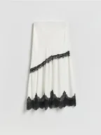 Spódnice - Reserved - Spódnica z wiskozy z koronką - wielobarwny - miniaturka - grafika 1