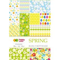 GDD Blok z motywami Spring A4/15ark HAPPY COLOR - Artykuły biurowe - miniaturka - grafika 5