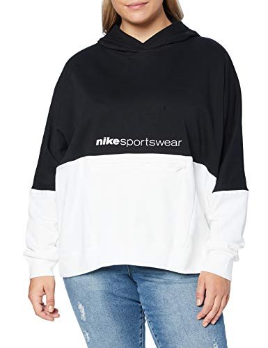 Nike Damska bluza z kapturem W Nsw Po Ft Archive Rmx czarny Black/White/(White) L
