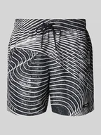 Kąpielówki męskie - Spodenki kąpielowe z naszywką z logo - miniaturka - grafika 1