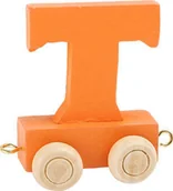 Pociągi dla dzieci - Small Foot Design Wagonik z literką T Alfabet Pociąg - miniaturka - grafika 1