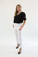 Spodnie damskie - Eleganckie spodnie Sawanna Białe 44 - miniaturka - grafika 1