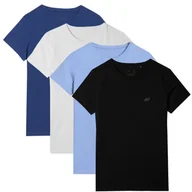 Koszulki i topy damskie - 4F T-shirt damski (ZESTAW KOSZULEK 4 SZT.) 4P-SS-4FWMM00TTSHF2255-90S MULTICOLOR Roz. L - miniaturka - grafika 1