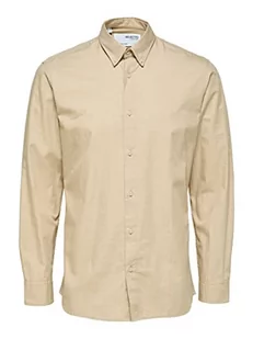 SELECTED HOMME Męska koszula Button-down, Incense/Szczegóły: melanż, L - Koszule męskie - miniaturka - grafika 1