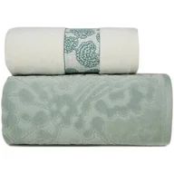 Ręczniki - Komplet Ręczników 50x90 70x140 2szt Alia Krem+Mięt - miniaturka - grafika 1