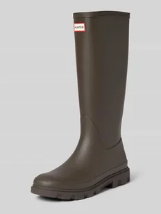 Kozaki z detalem z logo - Kalosze damskie - miniaturka - grafika 1