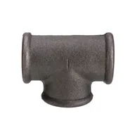 Łączniki, trójniki, kształtki - Trójnik czarny redukcyjny nakrętny 130R typ B1 3/4"x1/2"x3/4" Invena - miniaturka - grafika 1