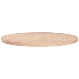 Okrągły blat do stolika, Ø80x2,5 cm, surowe drewno dębowe - Blaty meblowe i parapety okienne - miniaturka - grafika 1