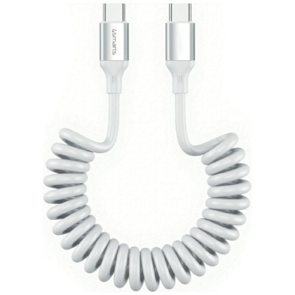 Kabel 4smarts spiralny USB-C do USB-C 240W biały