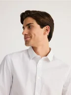 Koszule męskie - Reserved - Bawełniana koszula slim fit - biały - miniaturka - grafika 1