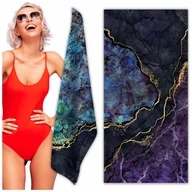 Ręczniki - RĘCZNIK PLAŻOWY KĄPIELOWY DUŻY SZYBKOSCHNĄCY 70x140 NA BASEN PLAŻA MIĘKKI - miniaturka - grafika 1