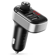 Transmitery FM - XO transmiter FM BCC10 Bluetooth MP3 ładowarka samochodowa 3,1A czarna - miniaturka - grafika 1