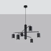 Lampy sufitowe - Lemmi lampa wisząca 6xGU10 czarna SL.1207 - miniaturka - grafika 1