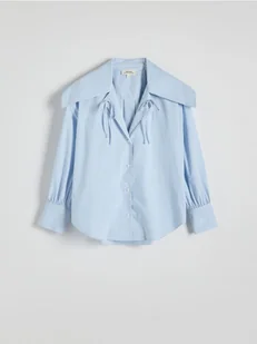 Reserved - Bawełniana koszula z szerokim kołnierzem - wielobarwny - Moda i Uroda OUTLET - miniaturka - grafika 1