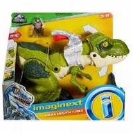 Figurki dla dzieci - Jurassic World Imaginext Dinozaur T-rex + Figurka - miniaturka - grafika 1
