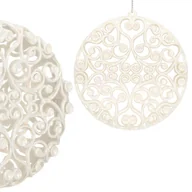 Bombki - Zawieszka Choinkowa Kremowa Okrągła Ozdoba Na Choinkę 9 Cm - miniaturka - grafika 1