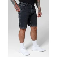 Spodnie sportowe męskie - Szorty męskie Pitbull Jeansowe Black Denim Carpenter - miniaturka - grafika 1
