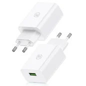 Ładowarki do telefonów - Ładowarka sieciowa USAMS SCXLTZ01 18W Biały - miniaturka - grafika 1