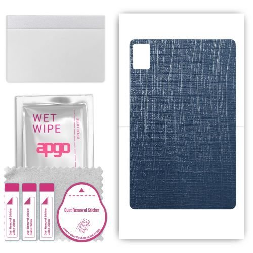 folia naklejka skórka strukturalna na TYŁ do HTC 101 Plus - Tkanina Granatowa - apgo SKINS