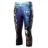 Spodnie sportowe damskie - Legginsy fitness damskie 3/4 SKULL termoaktywne - miniaturka - grafika 1