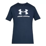 Koszulki męskie - Under Armour, Koszulka męska, Sportstyle Logo SS 1329590 408, granatowy, rozmiar L - miniaturka - grafika 1