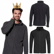 Bluzy męskie - Bluza Polarowa Polar Męski Rozpinana ACTIVE FLEECE STEDMAN CZARNY Roz. L - miniaturka - grafika 1