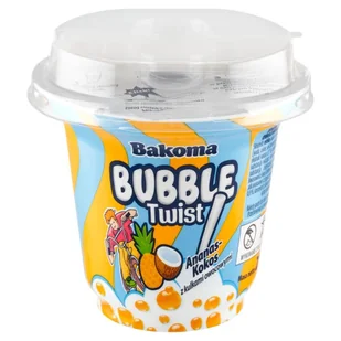 Bakoma Bubble Twist Jogurt pitny ananas-kokos z kulkami owocowymi 210 g - Kefiry, jogurty, maślanki - miniaturka - grafika 1
