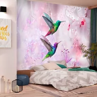 Fototapety - Fototapeta samoprzylepna - Kolorowe kolibry (fioletowy) (rozmiar 98x70) - miniaturka - grafika 1